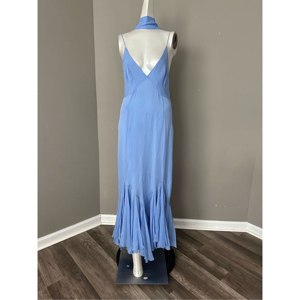 Khaite Candita plunge-front ruffled-hem silk dress - Picture 6 of 13